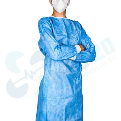 MANŞETLİ KORUMALI Tek Kullanımlık Hasta Önlüğü (NONWOVEN) 
